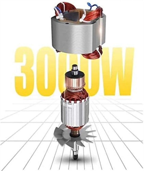 Electric Grain Grinder With Stainless Steel Body, Safety Upgraded, 1400W Motor detailed view showing components
