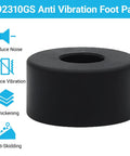 Premium Heavy Duty Rubber Vibration Feet Replacement Pads For Generator Air Compressor And Pressure Washer Isolation Mounts displayed in black with central hole.