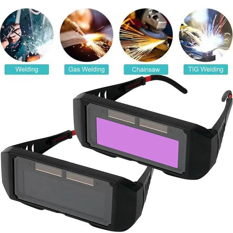 Badass Auto Darkening Welding Goggles with Instant Arc Sensing for Pro Level Eye Protection, black, low profile design, comfortable fit.