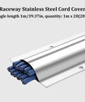 39 Inch Floor Cable Raceway Cover Made From Stainless Steel Keeps Cords Hidden And Floor Safe In Office Or Home No Trip Hazard Cord Management Kit Drop Over Trak Ramp For Electrical Wiring 20 Pack