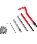Thread Repair Kit With 30 Piece Insert Tool Set M5 For Restoring Damaged Internal Threads And DIY Field Repairs With Wire Inserts Installation Wrench Drill Bit And Lug Breaker Tool In Durable Stainless Steel, M5 inserts and tools