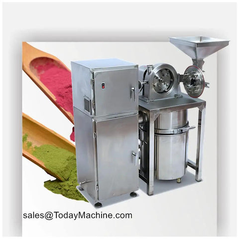 Turmeric Powder Grinder Machine With Dust Collector For Smooth Quick Milling Of Spices And Herbs Heavy Duty Stainless Steel Pulverizer