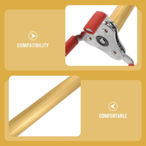 Close-up view of the Ladder Free Smoke Sensor Assembly Removal Tool with aluminum jaw, highlighted compatibility and comfort features.