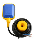 13ft Cable Float Switch Water Level Controller for pumps tanks pools sewage, dual mode, coiled black cable with yellow float