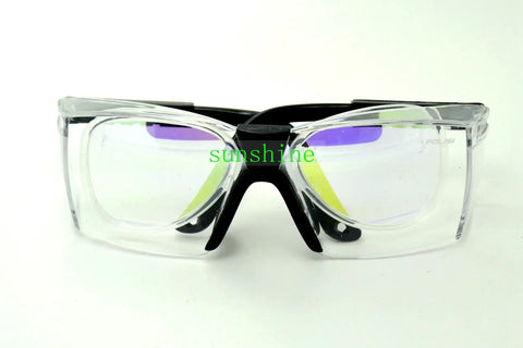 Kickass Double Layer Safety Glasses For CO2 Carbon Dioxide Laser Work With Hella Secure Optical Density Plus Six Protection and Slick Ninety Percent Clarity For Pro Grade Shop Jobs, clear lens design.