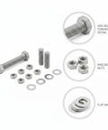 All in One SAE and Metric Bolt Nut and Washer Set with Hex Head Fasteners for Automotive Repair visible in set.