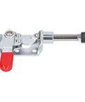 Push Pull Toggle Clamp With 40kg Holding Capacity Stainless Steel Built Tough Quick Positioning Fixture For Welding Mold Testing Jig Electronics Installation Reliable Clamp For Parts And Assemblies, red handle