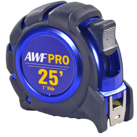 Hella Precise Laser Distance Measuring Kit With Slick Carry Case For Jobsite Tasks including a compact 25' tape measure in blue.