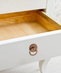 Drawer with Six Pack Vintage Style Brass Drawer Knobs and Ring Pull Handles Set for Cabinets, Drawers, Wardrobes, and Dressers, Retro Bronze Hardware