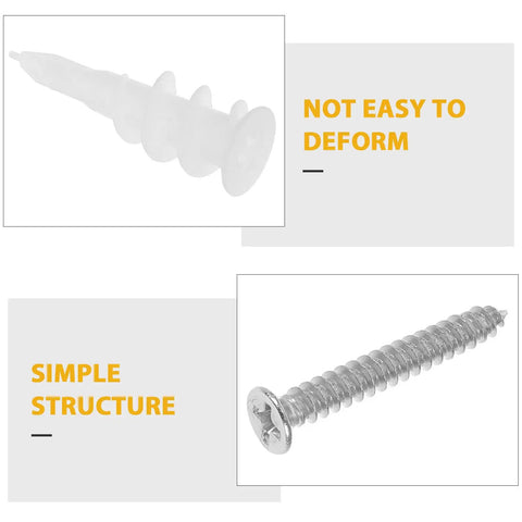 Heavy Duty Drywall Anchor Kit With Screws For Wall Mounts And Home Projects Stainless Steel And Plastic Set Easy Plug And Go Installation