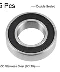 Heavy Duty S6800 2RS Deep Groove Ball Bearings Pack Of 5 Precision Crafted With 440C Stainless Steel, Double Sealed.