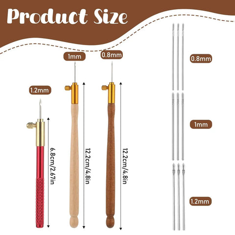 Fully Loaded Embroidery Crochet Hook Kit With Wood Handle Nine Needles And Hooks For Beading Tambour And Latch Projects