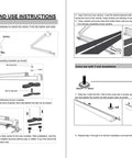 Installation instructions for Premium Heavy Duty All Season Vehicle Roof Rack System showing steps and components for secure setup.