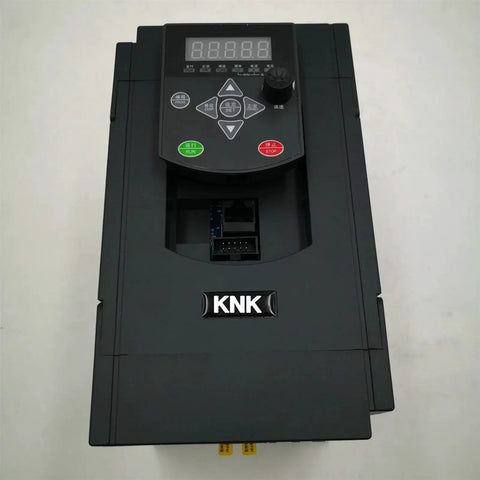 Top view of Versatile 380V Vector Frequency Converter VFD for 0.75KW to 7.5KW Three-Phase Motors with control panel and display.