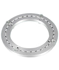 Rock Solid Round Lazy Susan Turntable Swivel Plate Rolling Slick On Rust Proof Aluminium Alloy Bearings showing a 50 inch round aluminum base.