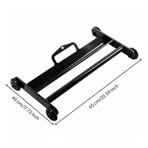 Premium Steel Frame Abdominal Wheel Core Roller With Straight Gliding Track side view showing dimensions 45cm x 65cm.