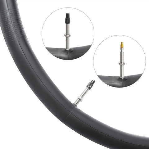 2 Pack 700C Bike Inner Tubes 18C 23C 25C With FV48mm Presta Valve 18-622 23-622 25-622 Compatible With 700x18C 700x23C 700x25C