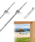 Cable Railing Kit For Wood Posts With One Eighth Inch Wire Rope Swage Toggle Turnbuckle Hardware In T316 Stainless Steel installation
