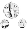 Kickass Marine Door Latch Made From Premium 316 Stainless Steel, round twist catch with polished finish for boat cabinets.