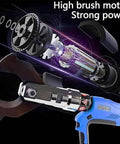 Electric Cable Cutter For Copper And Aluminum Wire Cordless 18V Battery Powered Fast Cut In Seconds Hammers Through Copper And Aluminum Cables Up To 120 Millimeters Heavy Duty Electric Wire Cutter With Two Rechargeable Batteries EZ120C, shown with internal motor and strong power features