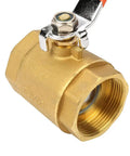 Heavy Duty Brass Ball Valve One Half Inch Female Thread Tough As Nails Industrial Pipe Fitting High Pressure Water Oil Gas Lines smooth operating valve close-up image.