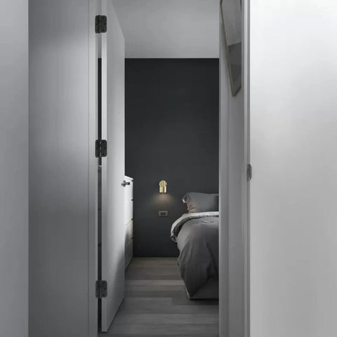 Tough As Nails Heavy Duty Door Hinges With Smooth Ball Bearing Action Non Removable Pin Rust Resistant Stainless Steel on a door frame.