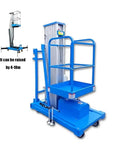 Heavy Duty Electric Personal Lift Single Mast Aluminum Telescopic Platform with 33 ft reach for safe outdoor use.