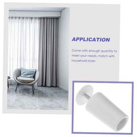 Tough As Nails 8 Pack Vertical Blind Bottom Weights Roller Shutter Stopper Repair Kit White Plastic shown in stylish room.