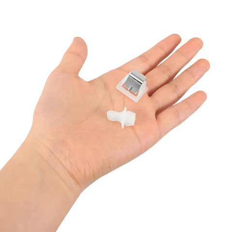 Dryer Door Latch Replacement Kit, 6 Piece Set, Plastic And Stainless Steel Build, Easy Install, Precise Fit, Boosts Dryer Safety And Efficiency For Most Washers And Dryers, shown in hand