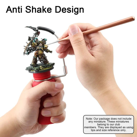 Pro Grade Red Painting Handle Built Tough With A Soft Matte Grip And Rock Solid Anti Shake Bracket For Zero Fuss Installation And Daily Grind Durability used for fine detail painting of miniature.