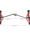 Complete 4WD Go Kart Transmission Kit With CV Axles Differential Reverse Gearbox Swing Arms Hubs Knuckles Brake Calipers for ATV