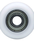 Slick Rolling 10x40x10mm Bearing Pulley With 6000ZZ Spherical Roller Nylon And Rubber Wheels Heavy Duty view of roller wheel with grayscale bearing.