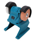 Cordless Mini Bench Grinder With No Nonsense Setup And Knockout Suction Base Running 5500 RPM Dual 70 MM Wheels for tool sharpening.
