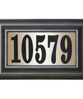Classic Rectangular Lighted Address Plaque in Black for Easy Night Time Visibility Low Voltage 12 24V See Up To 100 Feet Single Sided