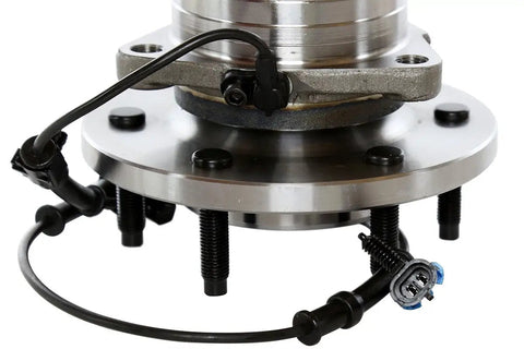 Front Wheel Hub Bearing Assembly For Hummer H3 2006-2008 4WD 6 Lugs showing metal construction and wiring for installation.