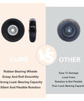 Comparison of Set Of 8 Luggage Replacement Wheels With 50mm Rubber Swivel Casters showing durability and smooth operation vs others.