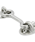 Bulletproof 316 Marine Grade Stainless Steel Hook And Eye Latch For Sailboat Doors Hatches And Bulkheads with polished finish.