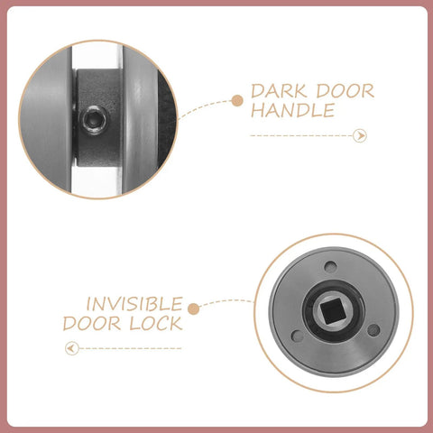 Close-up of Top Shelf Single Cylinder Deadbolt With A Sleek Hidden Ball Handle For Interior Bedroom Doors Keyed Alike features.