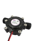 Dope 12V DC Water Flow Generator Induction Module with 5V Output 4-Point High Power Hydraulic Generator, nylon housing, top view