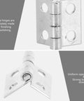 Miniature Decorative Box Hinges Set 100 Pcs Silver 8x10mm With Nails for Jewelry Boxes and Wooden Cabinets showing hinge design close-up