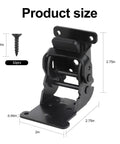 Self Locking Folding Table Hinges 90 Degree Brackets 4 Pack Heavy Duty Black Steel With Nickel Plated Finish dimensions shown