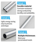 6061 Aluminum Tubing 25mm Outer Diameter And 19mm Inner Diameter With 3mm Wall 200mm Length Pack Of 2 close-up view