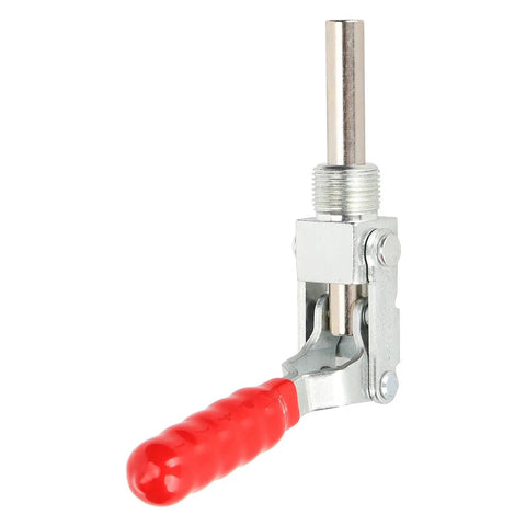 Push Pull Toggle Clamp With Iron And Plastic Build, Heavy Duty 136 Kg Holding Force, Arrow Storage Case, Workholding Tool For Testing Jigs, Welding, Crosscut Sled Setup, Equipment Installation, And Home Decor Projects, red handle