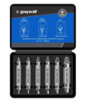 Six Piece Damaged Screw Extractor Set With Case, Beefy Heavy Duty Hardened Steel HSS 4341 Drill And Hand Tool Remover Kit For Broken Bolts And Stripped Screws, DIY Auto And Plumbing Repair Projects in open black case showing six extractors.