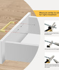 Installation guide image for Heftiest 25 Pack of Slick Gold Cabinet Handles Measuring 5 Inch Long Crafted from Heavy Duty Zinc Alloy.