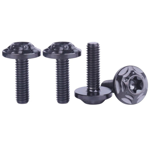 Premium Grade 5 Titanium Bolts, M6 Torx Head Screws, heavy duty black fasteners, unique head designs, corrosion resistant.