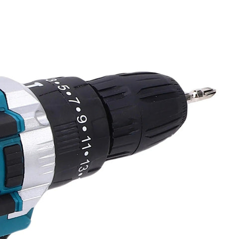 Close-up of the 21V Cordless Drill Driver Featuring Adjustable Speed Settings and Heavy Duty Battery Build for home repairs.