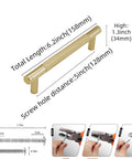 30 Pack 5 Inch Brushed Gold Knurled Cabinet Handles And Drawer Pulls Heavy Duty Slick Finish Kitchen Cupboard Hardware dimensions and installation guide.
