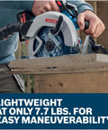 Badass 18 Volt Cordless Circular Saw With Brushless Motor and Six Thousand Rpm delivering clean cuts on plywood.