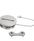 2 Inch Boat Fuel Tank Cap With Key, 316 Stainless Steel Polished Deck Fill Cap for Yachts, Caravans, RVs and Trucks, Rustproof Hardware